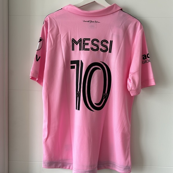Adidas Pink and Black Soccer Jersey INTER MIAMI size L Messi - Picture 2 of 6